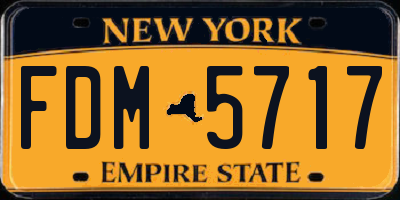 NY license plate FDM5717