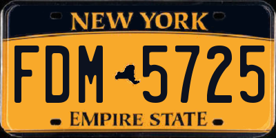 NY license plate FDM5725