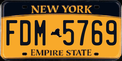 NY license plate FDM5769