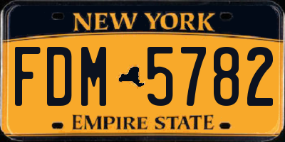 NY license plate FDM5782