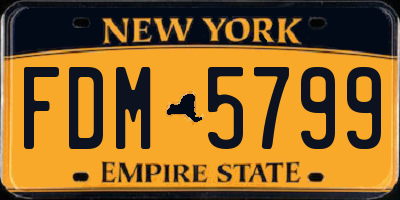 NY license plate FDM5799