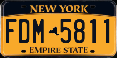 NY license plate FDM5811