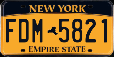 NY license plate FDM5821