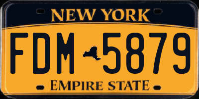 NY license plate FDM5879