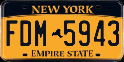 NY license plate FDM5943