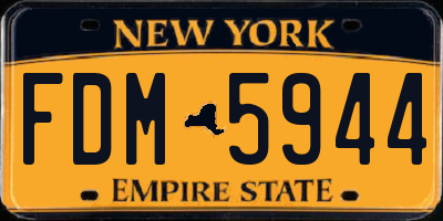 NY license plate FDM5944