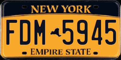 NY license plate FDM5945
