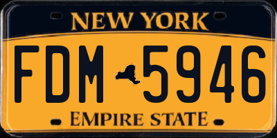 NY license plate FDM5946