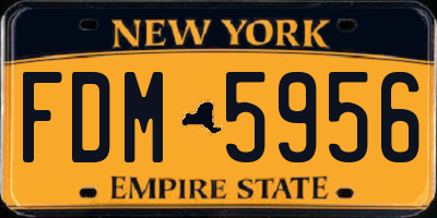 NY license plate FDM5956