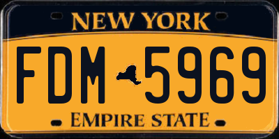 NY license plate FDM5969