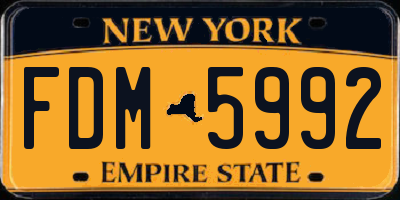 NY license plate FDM5992