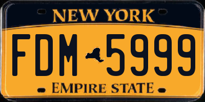NY license plate FDM5999