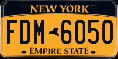 NY license plate FDM6050