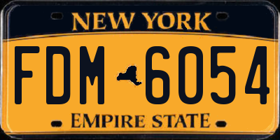 NY license plate FDM6054