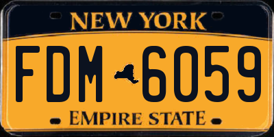 NY license plate FDM6059