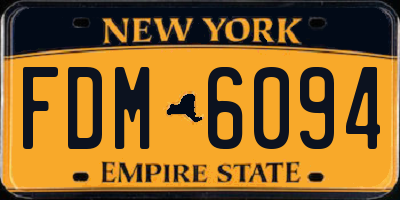 NY license plate FDM6094