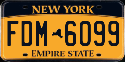 NY license plate FDM6099