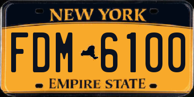 NY license plate FDM6100