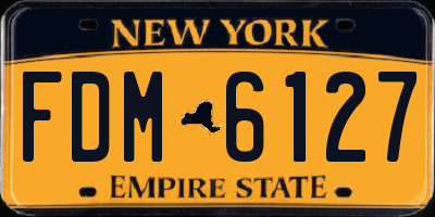 NY license plate FDM6127