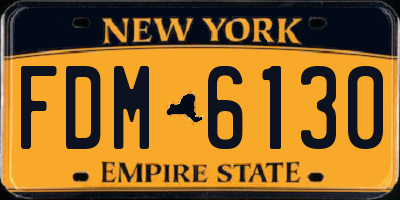 NY license plate FDM6130
