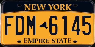 NY license plate FDM6145