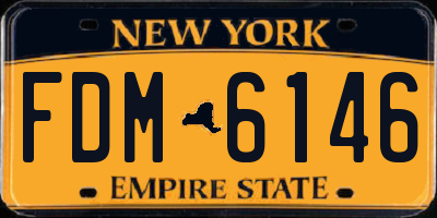 NY license plate FDM6146