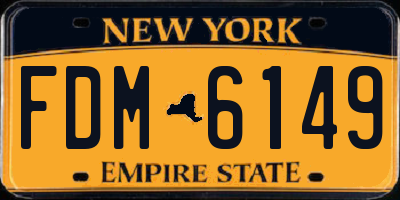 NY license plate FDM6149