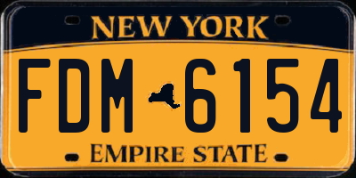 NY license plate FDM6154