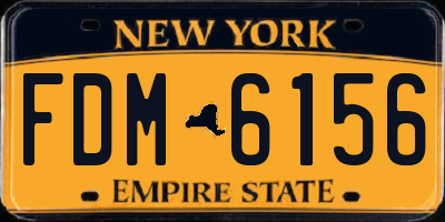 NY license plate FDM6156