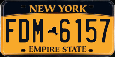 NY license plate FDM6157
