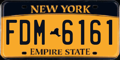NY license plate FDM6161