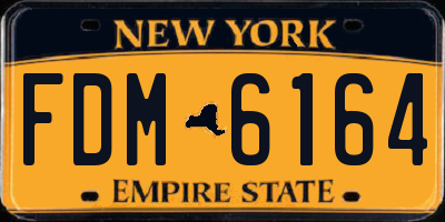 NY license plate FDM6164