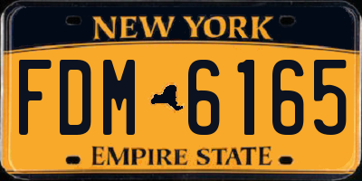 NY license plate FDM6165