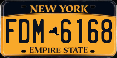 NY license plate FDM6168