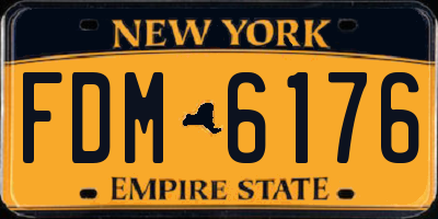 NY license plate FDM6176