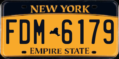 NY license plate FDM6179