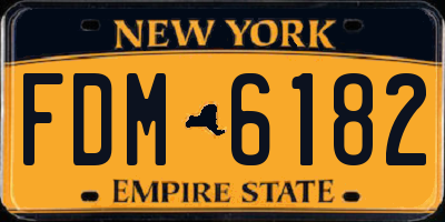 NY license plate FDM6182