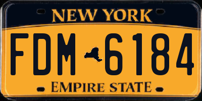 NY license plate FDM6184