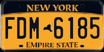 NY license plate FDM6185