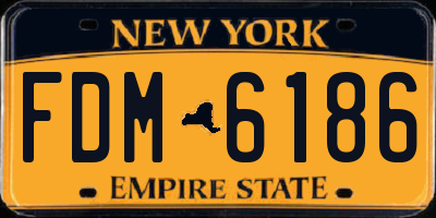 NY license plate FDM6186