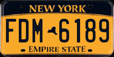 NY license plate FDM6189