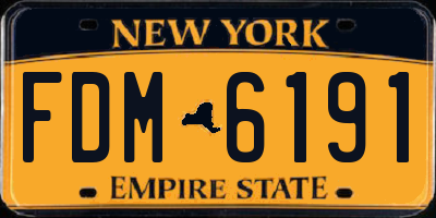 NY license plate FDM6191