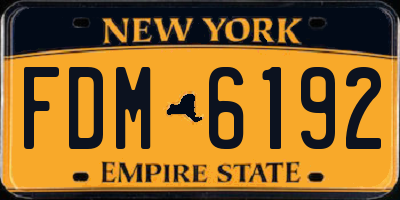 NY license plate FDM6192