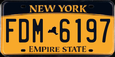 NY license plate FDM6197