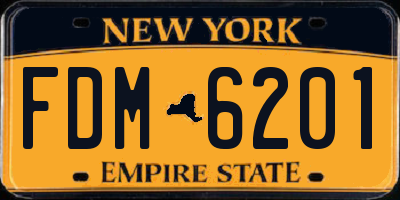 NY license plate FDM6201