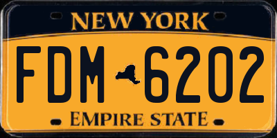 NY license plate FDM6202
