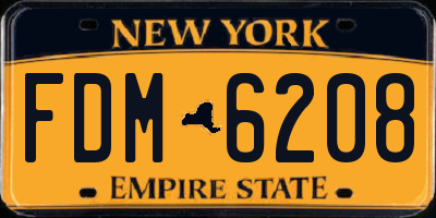 NY license plate FDM6208
