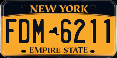 NY license plate FDM6211