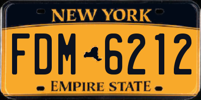 NY license plate FDM6212