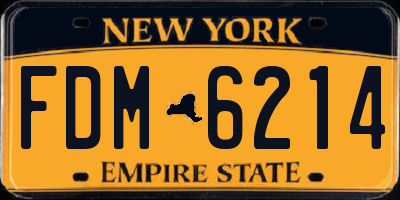NY license plate FDM6214
